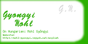 gyongyi mohl business card