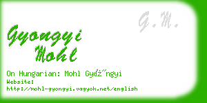 gyongyi mohl business card